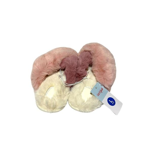 Cat & Jack Kid’s Crossband Fuzzy Slippers Size Large (4/5) - Picture 2 of 6